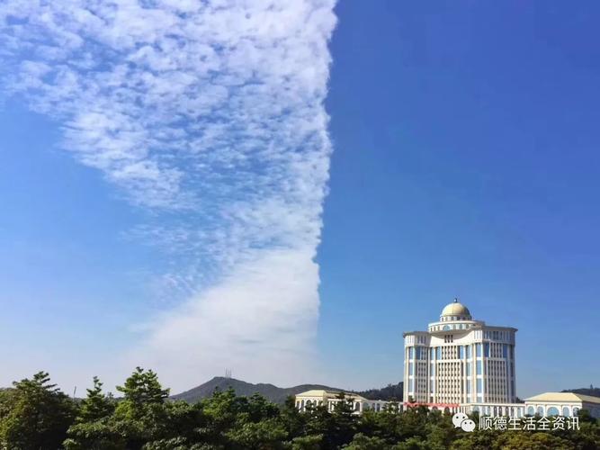 小编马上搜索了一下资料 ▼ 断层云 原来这种是一种俗称"阴阳天"的