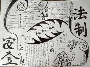 初二法制与我黑白手抄报 初二手抄报