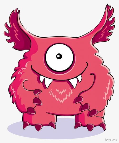 3png首页 免抠元素 卡通手绘 红色独眼大怪兽红色独眼大怪兽 260 2 2