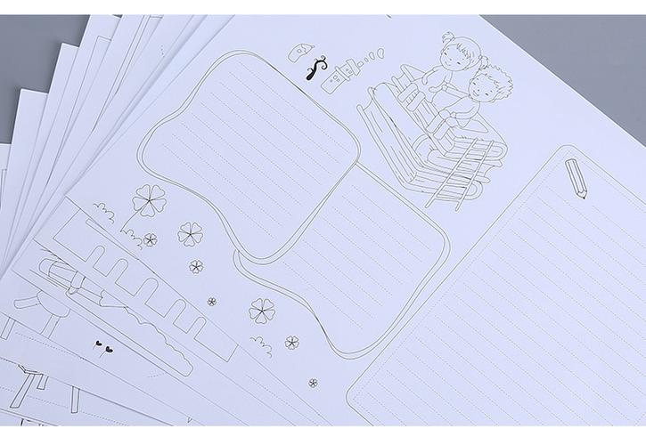 手抄报模板小学生镂空绘画工具模板套装校园儿童diy读书报模版图