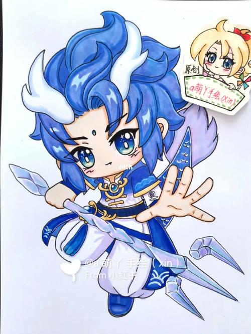 迷你世界新皮肤小龙人简笔绘画画的日常教程_绘画_迷你世界_手绘_马克