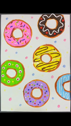 甜甜圈_甜甜圈_美术_创意少儿美术_母婴_早教