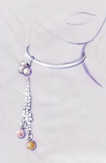 配饰手绘效果图作品-配饰手绘效果图款式图