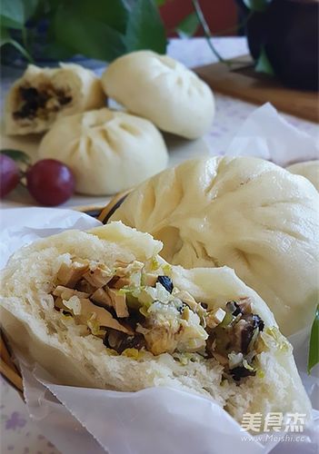 香菇木耳白菜大素包子的做法