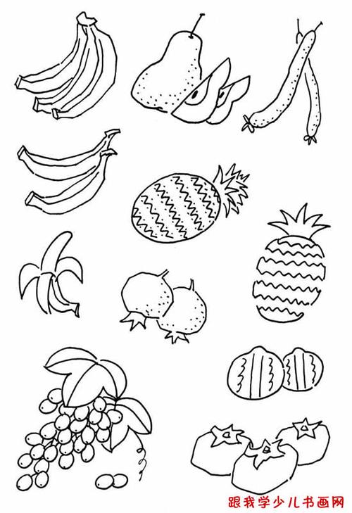 关于水果的简笔画手抄报 英语水果手抄报