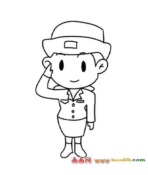 简笔画:漂亮的女警察1-儿童简笔画大全