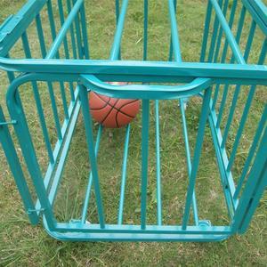 排球多功能存放球筐蓝球绿色储藏不锈钢球车篮球推车框架储物拉车