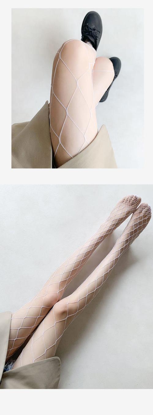 霁月jiyue渔网丝袜白丝jk丝袜女不掉档渔网袜辣妹光腿神器丝袜子显瘦