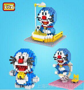 【loz小颗粒钻石积木 拼插玩具 时光机 diy哆啦a梦伴我同行 机器猫】