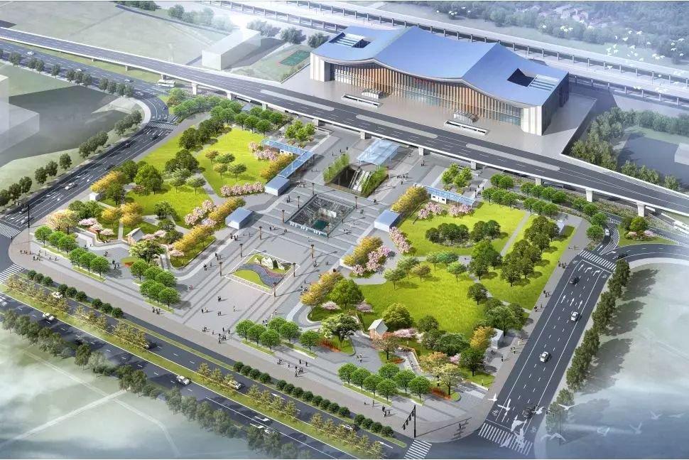 上虞南站站前广场效果图
