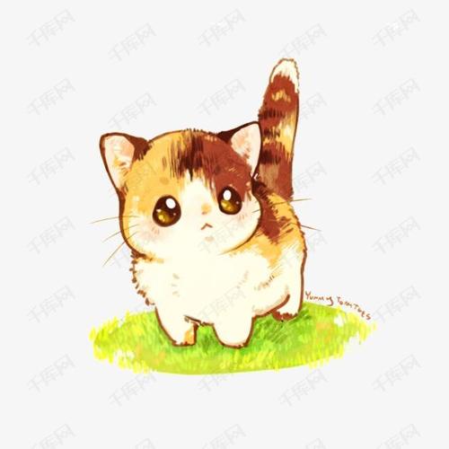 卡通元素卡通图片 卡通手绘小猫的素材免抠人物卡通元素可爱图片粉色