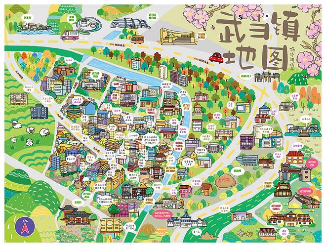 手绘地图之武当镇