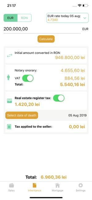60app store 上的"taxe notariale"