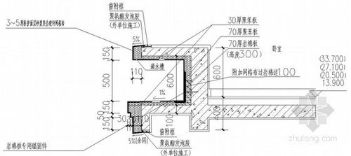 分享飘窗施工节点图资料下载