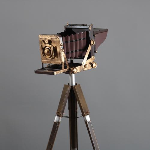 老式复古怀旧支架照相机摄像机复古模型摆件拍照摄影道具橱窗陈列