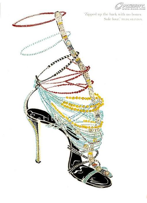 高跟鞋设计图_高跟鞋设计图铅笔手稿