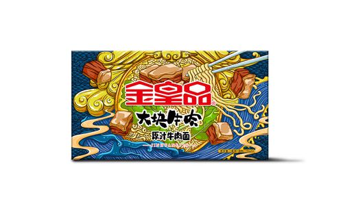 为台湾绿力集团【金皇品】牛肉面包装插画设计【商用】