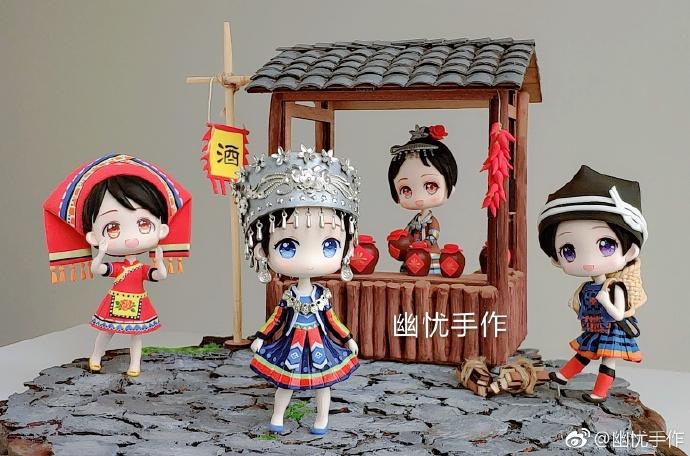 第1步:粘土苗族姑娘人偶分享给各位啦~~~~第4步:美美哒的样子好看吗?