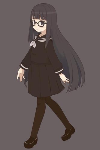 精选二次元动漫中戴眼镜的漂亮美少女插画壁纸,喜欢的