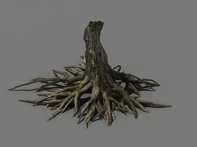 写实树木花草树根盆景