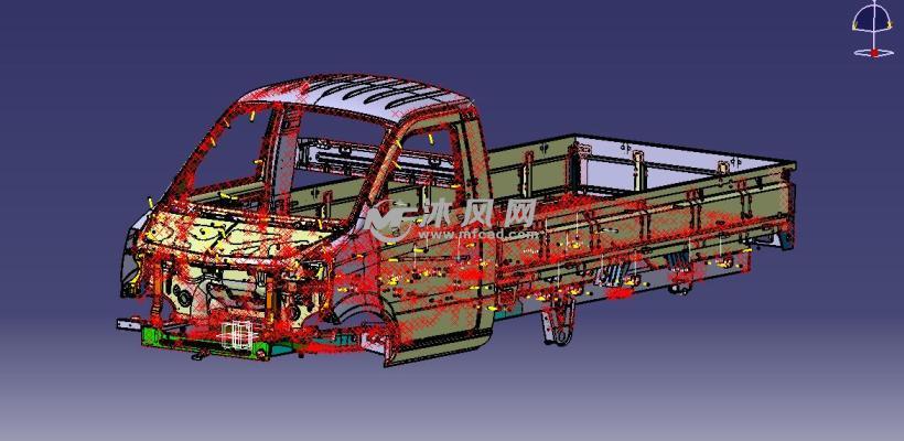 某型双门厢式运输车(货车)白车身模型