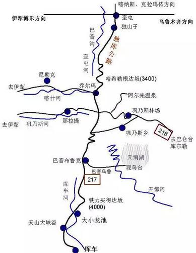 北坡自然景观旅游的黄金通道沿途有那拉提草原,巴音布鲁克草原,天鹅