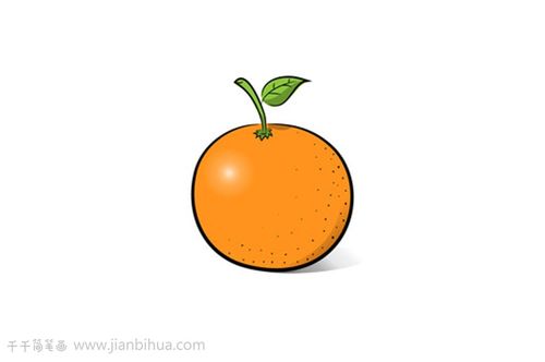 橘子简笔画 亲子画