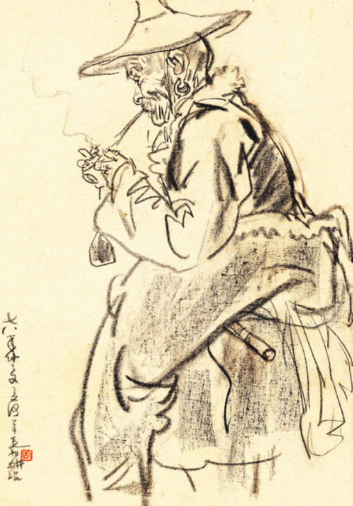 简,厚,静,神,工笔画大家顾生岳,速写作品