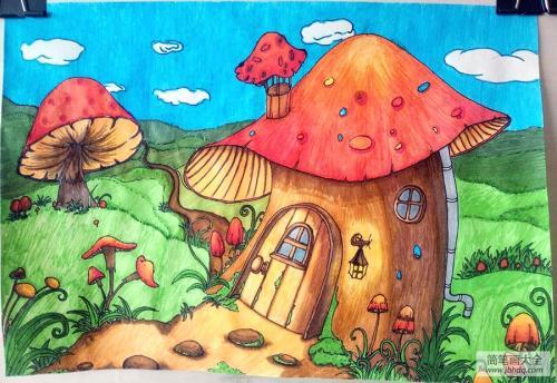 水彩笔画图片大全风景,儿童水彩笔画教程 漂亮,1一6