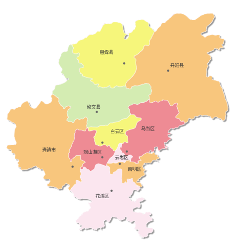 2007年8月30日,省政府批准同意调整云岩区,乌当区,南明区局部行政区域