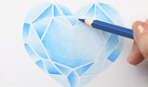 海洋之心彩铅画