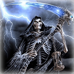 死神拿镰刀简笔画