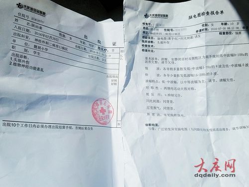 医院的检查报告及出院单.