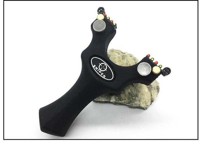 强力高精准竞技弹弓成人夜战猎鹰夹片喵点弹弓新款精准扁皮光纤弹弓