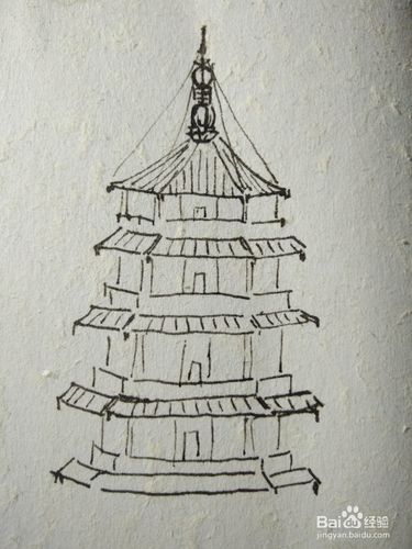 应县木塔简笔画