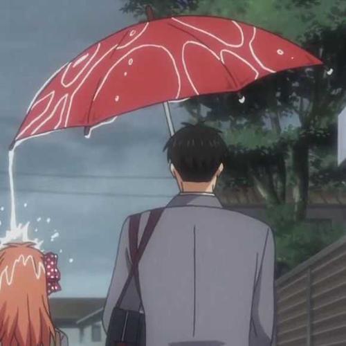 打雨伞的情侣头像