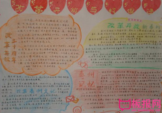 中国改革开放手抄报,与时俱进