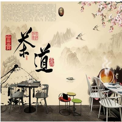功夫茶背景墙纸