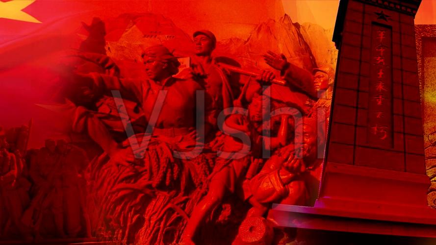 红色抗战雕塑动画_1920x1080_高清视频素材下载(编号:3482510)_舞台