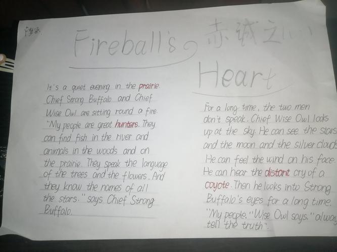 课外阅读 写美篇 王昱博同学阅读的是《the fisherman and his soul》