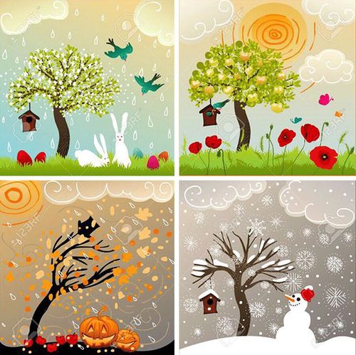 其它 花垣县华鑫学校小学部美术作业(第五期) 写美篇        春夏秋冬