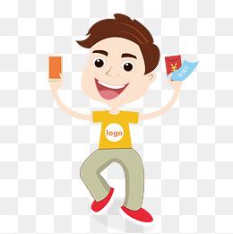 红包开心卡通顾客