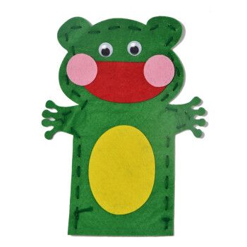 圣诞节手偶diy材料包幼儿园儿童不织布手工制作动物布偶手套小玩偶