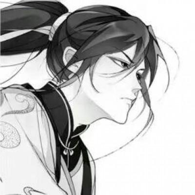 古风#动漫男头#黑白头像