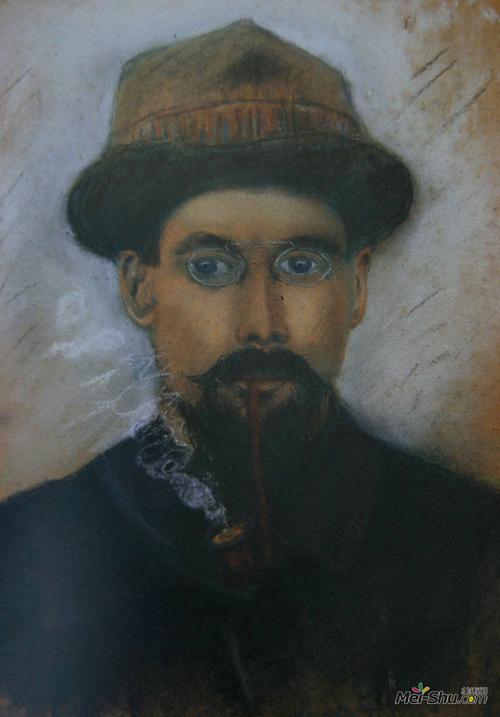 《自画像》古斯塔夫·洛伊索(gustave loiseau)高清作品欣赏
