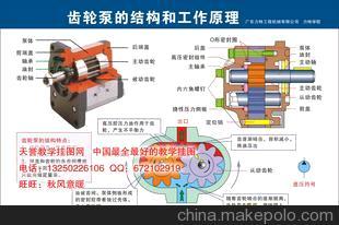 齿轮泵的结构和工作原理 工程机械类挂图
