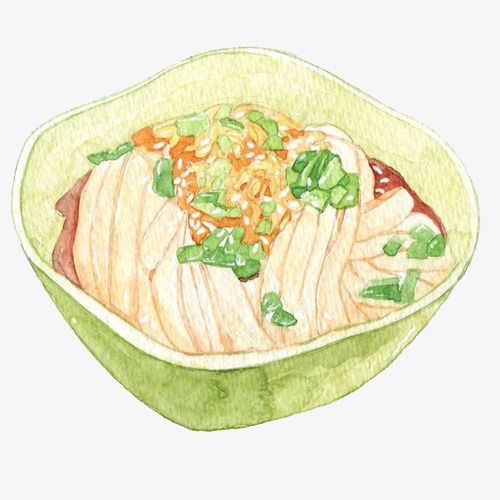 炒米粉的简笔画