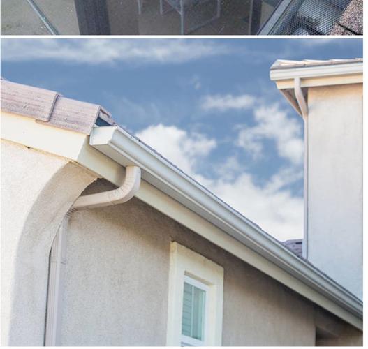 天沟雨水槽屋檐pvc塑料房檐排水槽u型屋顶接水槽檐沟落水房屋导水小