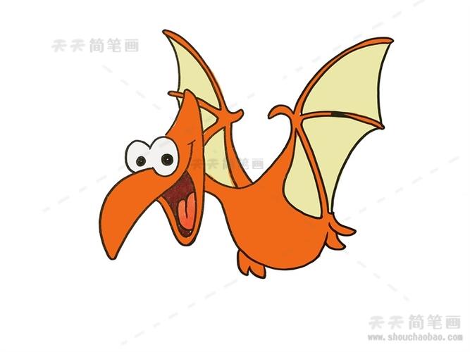 翼龙简笔画详细图画教程