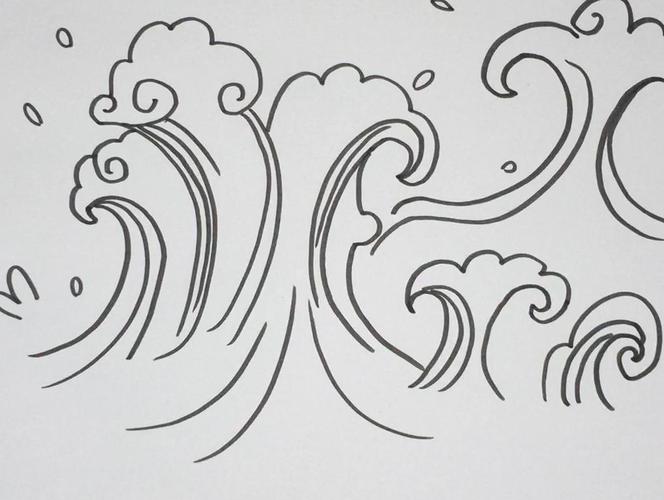 简笔画海浪 简单好学